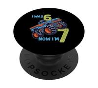 Avevo sei anni ora sono sette Monster Truck 67 Meme 7th Birthday PopSockets PopGrip Adesivo