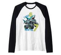 Avevo Sei Anni, Ora Sono Sette Shark 67 Meme 7th Birthday Maglia con Maniche Raglan