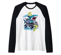 Avevo Sei Anni, Ora Sono Sette Shark 67 Meme 7th Birthday Maglia con Maniche Raglan