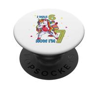 Avevo sei anni ora sono sette unicorni 67 meme 7th Birthday Girl PopSockets PopGrip Adesivo