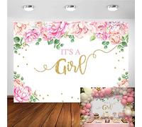Avezano 2.1 * 1.5m È una ragazza Baby Shower Sfondo Acquerello Rosa Floreale Fotografia Sfondo Fiore Baby Girl Decorazioni per feste Photo Booth Servizio fotografico Puntelli Banner Forniture