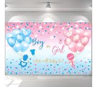 Avezano Gender Reveal Sfondo Banner Ragazzo o Ragazza Banner Decorazioni Blu e Rosa Sesso Rivela Sfondo Forniture per Feste 180x110cm