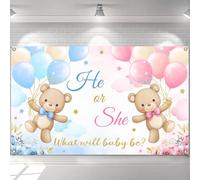 Avezano Orso Gender Reveal Banner We Can Bearly Wait Party Banner Decorazioni Orso Sesso Rivela Festa Foto Sfondo Banner 170,8 x 100 cm