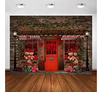 Avezano Sfondo fotografico di San Valentino rosso rosa mattoni muro di San Valentino ritratto negozio di fiori amore matrimonio matrimonio doccia fondali ritratto foto stand puntelli (2,1 m x 1,5 m)