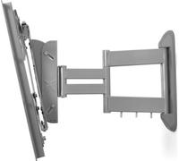 AVF FP1004 Supporto a parete, multi posizione, per schermi TV LCD 30 "/61" cm, colore: argento