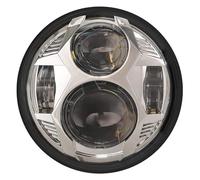 AVFORA Anteriore Faro Per Dyna Per Sportster Per Softail Per FXST Per FXSTB Per FXSTC Da 5 3/4" Faro Anteriore A LED Da 5,75 Pollici Abbaglianti/anabbaglianti DRL Fari Anteriori Moto(D'argento)