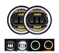 AVFORA Faro Luci Guida Proiettore Faro 5 3/4 "per Iron 883 Dyna 2PCS Proiettore Faro LED Da 5,75 Pollici Per Triumph Rocket Iii 3 E Speed Triple E Street Triple 1984-2024 luce moto