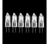 Avfora Lampadina alogena G4 per microscopio, 6V 20W 25W 30W Lampadina per strumento di lavoro,20W 6V-6PCS
