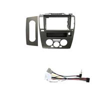 AVFORA Stereo Radio CD Panel Trim per Nissan per Tiida 2005-2010 9 Pollici AC Manuale Auto 2Din Interni Stereo Android Cornice Fascia Cavo Video Cablaggio Pannello