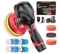 Avhrit Lucidatrice Auto a Batteria, LCP02 6 Pollici Lucidatrice Auto 12V 5000RPM con 2 Batterie 2,0Ah 6 Velocità Variabili, Kit Lucidatura Orbitale 8mm con Istruzioni in Italiano