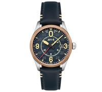 AVI-8 Spitfire Smith Pelle Blu Anticata Automatico AV-4090-05 30M Orologio Uomo