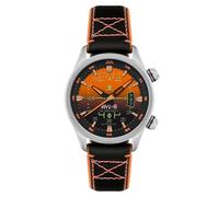 AVI-8 Orologio automatico Hawker Harrier HUD da uomo 44mm con cinturino in gomma/pelle AV-4117, Arancione sfumato., Hud Automatico