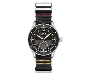 AVI-8 Orologio da uomo Flyboy Airmaster Sector Meca-Quartz nylon cinturino Nero corvo