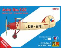 Avia Ba.1221 (decal V. For Czechoslovakia) 1:72 Plastic Model Kit RS MODELS