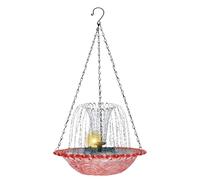 Avian Oasis - Wild Bird Fountain For Backyard | Sculpted Sun Catcher Bowl With Water Flow Feature & Elegant Outdoor Decor For Feeding Bathing Attracting Hummingbirds Parakeets Parrots And Songbirds
