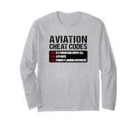 Aviation Cheat Codes Divertente Pilota Aerei Maglia a Manica