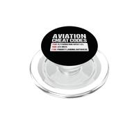 Aviation Cheat Codes Divertente Pilota Aerei PopSockets PopGrip per MagSafe