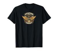 Aviation Is My Therapy Pilot Airplane Flying Design Maglietta