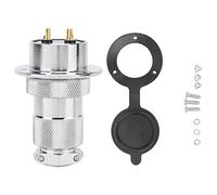 Aviation Plug Socket Connector Heavy Duty Industrial Power Adapter Secure Electrical Connection for Machine Equipment Zinc Alloy Silver Plated Copper 30mm (2 Core)