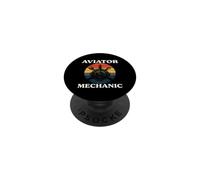 Aviator Mechanic Retro Aircraft Engine Aviation PopSockets PopGrip Adesivo