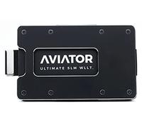 Aviator Slim Wallet Obsidian Black Slide - Minimalismo Portafoglio per uomo e donna - Porta carte con portamonete e cinturino per cassa - RFID - Made in Germany - Alluminio - Design Award, Nero