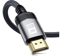 AviBrex - Cavo HDMI 2.0 ad alta velocità da 18 Gbps, cavo HDMI in nylon intrecciato da 0.5 m, supporta video 4K a 60 Hz, UHD 2160p, HD 1080p, 3D, HDCP 2.2 ARC, compatibile con Fire TV, PS4, PC-Grigio