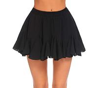 Avidlove Gonna Donna Minigonna Sexy Plissettata Corta Vestito Festival Rave Tulle Estate Plissettata Nero L