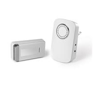 AVIDSEN - Campanello wireless plug-in con pulsante senza batteria, bianco, design pulito e minimalista - 102438