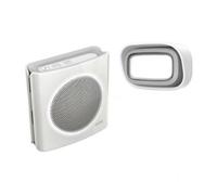 Extel - Campanello senza fili, bianco e nero, raggio di portata su 200 m, con modalità flash, batteria al Lythium - 081735