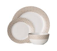 Avie 12 Pezzi Casablanca Cena Set, Beige