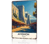 Avignon, France Targa In Latta Durevole Targhe In Latta Resistente Uv Targa In Metallo Per Parete Cucina Giardino 20X30Cm