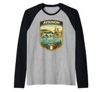 Avignone Francia Vacanza in Famiglia ad Avignone Francese Maglia con Maniche Raglan