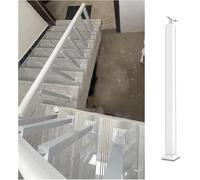 AviiSo Ringhiera per Scale Colonna parapetto Interna Regolabile a 270° con Base con Staffa Piatta e Kit di Viti, 65 75 85 95 105 cm di Altezza Barra di Supporto per corrimano(1Pack,90cm(35.4in))