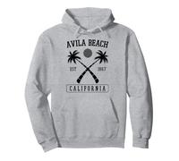 Avila Beach California Fondata nel 1867 Retro Palm Tree Felpa con Cappuccio