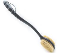 Avilana Spazzola per il corpo della doccia con manico lungo curvo, spazzola per la schiena con manico lungo in silicone con manico lungo su entrambi i lati con setole morbide e rigide (manico lungo in