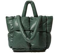 Avilego Borsa a tracolla per donna Mini Down Satchel Hobo Bag Tote Bag Trapuntata Borse Chic 2024, Verde