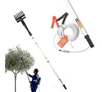Avilia - Abbacchiatore Olive a Batteria 400W con Asta Telescopica Fino a 3 Metri, Scuotitore Olive Elettrico con Rastrello ABS e Cavo da 12 Metri per Raccolta Veloce e Sicura