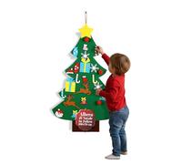 Avilia - Albero di Natale in Feltro 100x70 cm con 26 Decorazioni Rimovibili per Bambini, Gioco Educativo e Addobbi Natalizi Riutilizzabili per la Casa, Parete o Cameretta