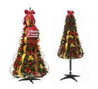 Avilia - Albero di Natale Richiudibile Pop-up 150 cm con 100 Luci LED Calde Integrate, Design Slim Salvaspazio, Montaggio Rapido e Facile da Riporre, Ideale per Decorazioni Natalizie Eleganti