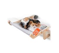 Avilia - Amaca per Gatti Pensile in Stoffa Resistente con Supporto in Legno e Metallo, Portata 20kg, Facile da Montare su Finestre, Pareti, Mobili o Angoli - Accessorio per Gatto
