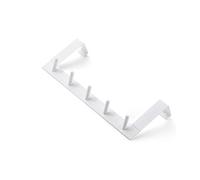 Avilia Appendiabiti con 5 Ganci per Accappatoi, Asciugamani e Stracci da Cucina - per Porte e Armadio, 36x12.5x4cm, Acciaio Bianco