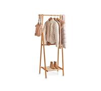 Avilia Appendiabiti con Mensola in Legno di Bambù - Organizzatore Verticale per Abiti e Accessori - Stand Appendiabiti con Mensola - 73,5 x 44,5 x 159 cm