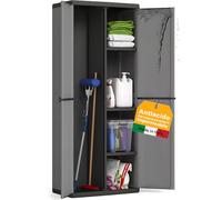 Avilia Armadio da Esterno Impermeabile - Armadio 2 Ante in PVC con 3 Ripiani Regolabili - Armadio Portascope Resistente alle Intemperie e ai Raggi UV - 68x39.5x168cm, Made in Italy