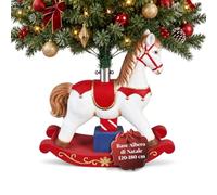 Avilia Base Albero di Natale Cavallo a Dondolo in Ferro, Aggancio 4 cm | Copri Base Albero di Natale Decorativo, Supporto per Alberi Artificiali fino a 180 cm, Porta Albero e Addobbo Sotto Albero