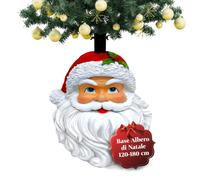 Avilia Base e Rialzo Albero di Natale, 120-180 cm | Design Babbo Natale Dipinto a Mano, Ø Aggancio 3,7xH9,5 cm, Supporto Decorativo Robusto e Resistente, Stabilità e Atmosfera
