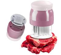 Avilia Batticarne Manuale in Plastica e Acciaio Inox - Funzione di Blocco Sicurezza - Leggero, Sicuro e Facile da Maneggiare- Ideale per Ammorbidire Carne e Pesce - Facile da Pulire