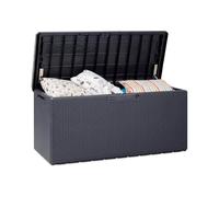 Avilia Baule Portaoggetti con Seduta e Cuscino da Esterno 340L - Antracite