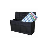 Avilia Baule Portaoggetti da Esterno - Cassapanca per Attrezzi e Articoli da Giardinaggio, in Resina Resistente e Pannelli in Legno, 320L, 119x46x60cm, Nero