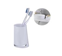 Avilia Bicchiere Portaspazzolini - Contenitore Porta Spazzolini, in Plastica, 8x11x6.7cm, Bianco