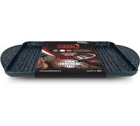 Avilia Bistecchiera Antiaderente per Induzione in Alluminio - Plancia Grill Rettangolare 37x28cm per Verdure, Bistecche e Pesce, Cottura Salutare e Uniforme